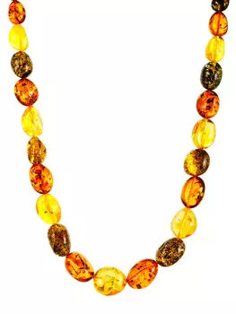 Бусы «Оливка» из натурального балтийского янтаря