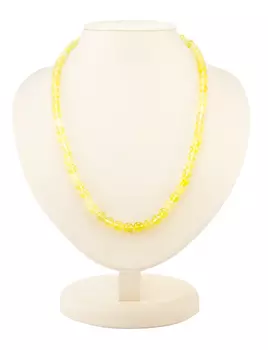 Бусы «Шары» из полупрозрачного лимонного янтаря