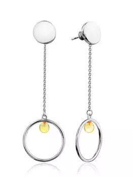 Серьги-трансформеры Palazzo от ifamore™ с лимонным янтарём