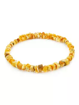 Чокер-струна из натурального балтийского нешлифованного янтаря