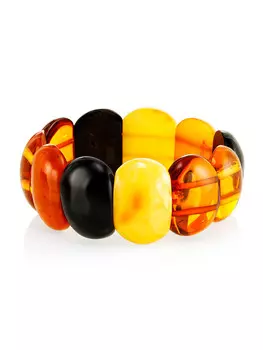 Глянцевый красивый браслет из натурального балтийского янтаря