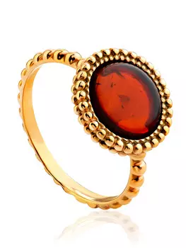 Изящное кольцо из янтаря «Палестрина»