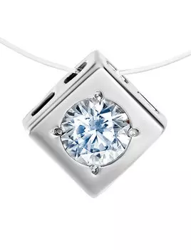 Изящное колье на струне из фианита в серебре «Сириус»