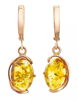 Изящные серьги из натурального балтийского янтаря «Вивальди»