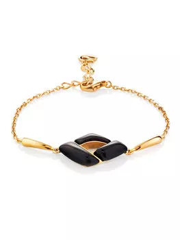 Изящный браслет «Санрайз» из вишнёвого янтаря