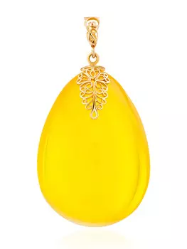 Изумительная подвеска из натурального балтийского медового янтаря первого сорта