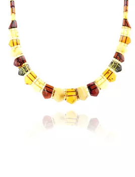 Изысканное плоское колье «Клеопатра» из натурального балтийского янтаря