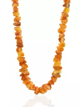 Эффектные лечебные бусы «Галька крупная» из натурального янтаря