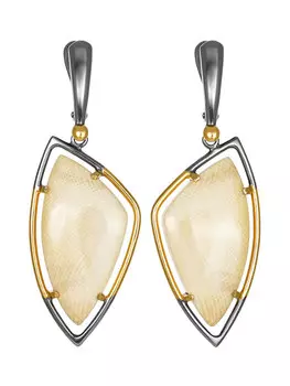 Эффектные серьги «Эра» из кости мамонта