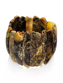 Эффектный лечебный браслет «Помпеи» из натурального балтийского янтаря