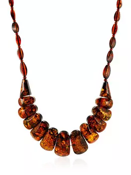 Колье из натурального искрящегося янтаря «Аркада»
