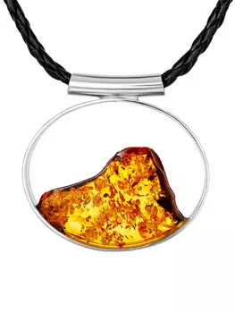 Крупное оригинальное колье «Самум» из натурального янтаря