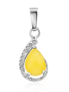 Кулон из натурального янтаря «Полумесяц»