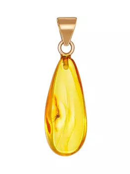 Миниатюрная подвеска из золота и янтаря с мушкой «Клио»