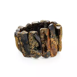 Объёмный браслет «Помпеи» из натурального балтийского янтаря