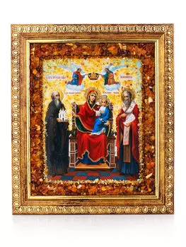 Образ Богоматери «Экономисса» с янтарём