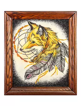 Оригинальная картина из натурального балтийского янтаря «Ловец снов»