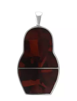 Оригинальная подвеска с балтийским янтарём Matryoshka®