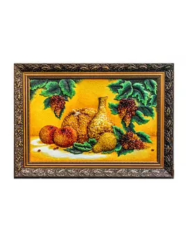 Панно из натурального янтаря «Натюрморт»