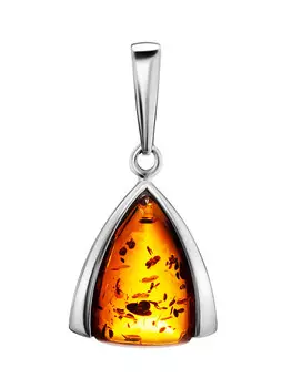 Подвеска из коньячного янтаря «Колокольчик»