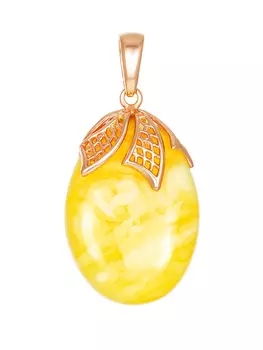 Подвеска из натурального медового янтаря «Версаль»