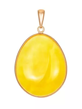 Подвеска из натурального полупрозрачного янтаря