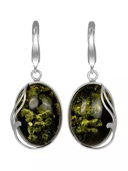 Серьги из натурального цельного янтаря «Маньяна»