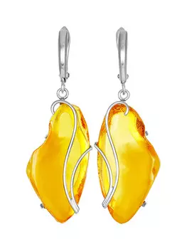 Серьги из натурального янтаря «Риальто»