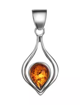 Подвеска со сверкающим янтарем «Фиори»