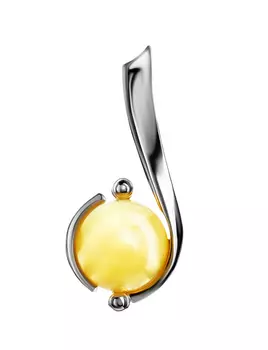 Подвеска со светло-медовым янтарем «Сфера»