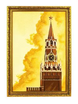 «Спасская башня» картина из натурального балтийского янтаря