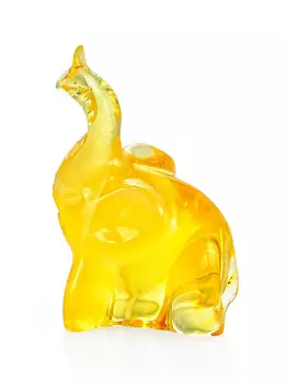 Сувенир-резьба из натурального янтаря «Слоник»