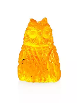Сувенирная резьба из натурального янтаря «Сова»