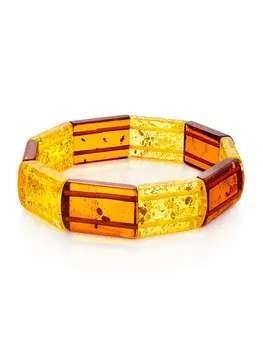 Янтарный браслет «Пестрые пластинки»