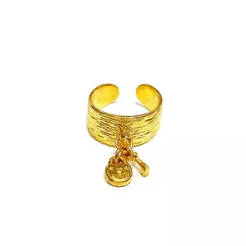 Безразмерное кольцо Сердце, золото 585