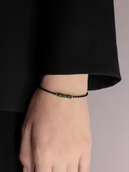 Браслет из шпинели и зеленого турмалина