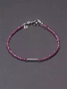 Браслет из розового турмалина (рубеллита) и серебра