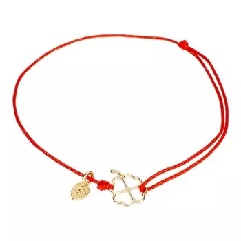 Браслет Клевер малый, золото 585