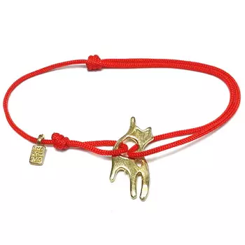 Браслет Кошка, золото 750