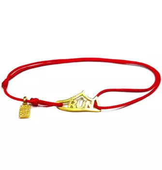 Браслет Кроссовок RUN, золото 585