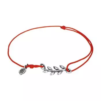 Браслет Лавровая веточка полная, серебро 925