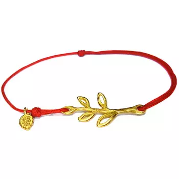 Браслет Лавровая веточка, золото 585