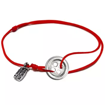 Браслет Пуговица, серебро 925