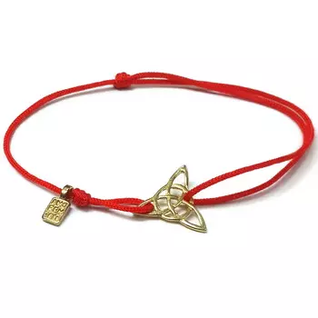 Браслет Трикветра - ума тела души, золото 585