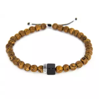 Браслет "Wood" из дерева и агата