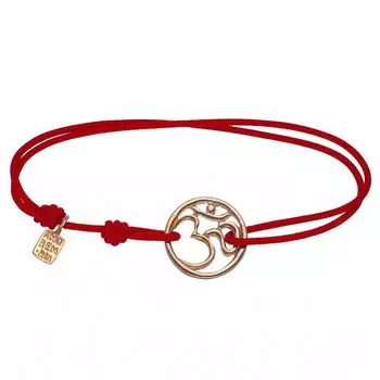 Браслет Знак ОМ контурный, золото 585