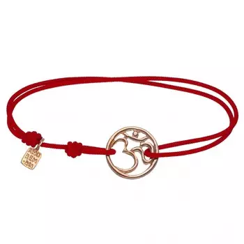 Браслет Знак ОМ контурный, золото 750