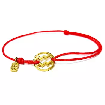 Браслет, знак зодиака Водолей, золото 750