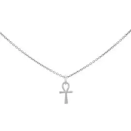 Чокер Анкх малый на цепи, серебро 925