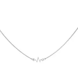 Чокер пульс сердца, серебро 925